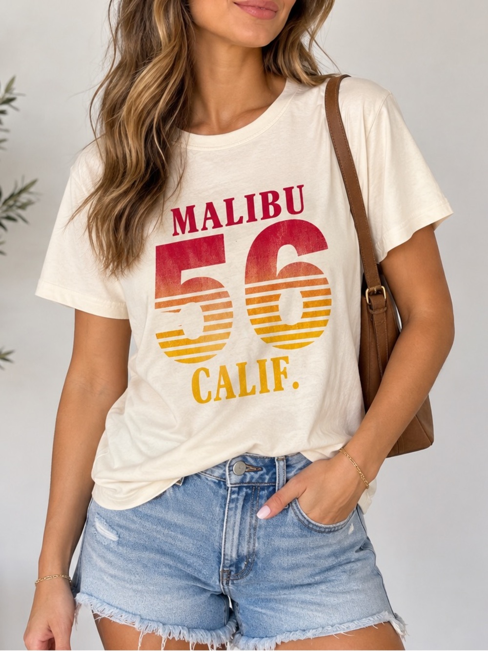 True Religion Malibu 56 California Graphic T-Shirt Cream XXL